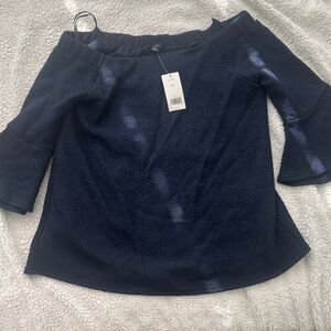 Banana Republic Dark Blue Off-Shoulder Blouse